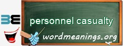 WordMeaning blackboard for personnel casualty